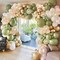Sage Green Balloon Garland Arch Kit, Olive Green Sand White Metallic Gold Matte White Gold Confetti Balloons for Baby Shower Bridal Shower Bachelor Party Wedding Birthday Woodland Party Decorations